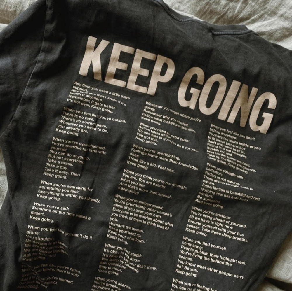 Megan Batoon Gray 'Keep Going' Long Sleeve Shirt - Picture 5 of 6